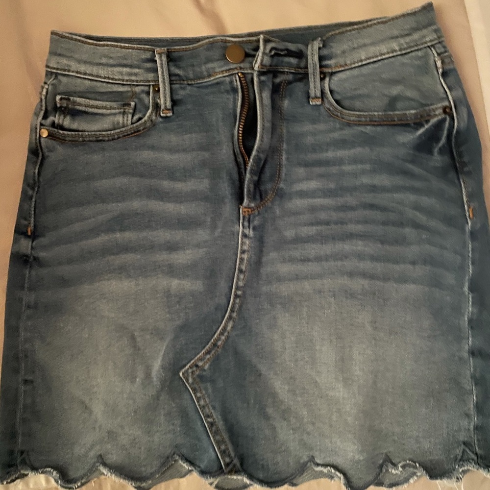 Aqua Jean Skirt